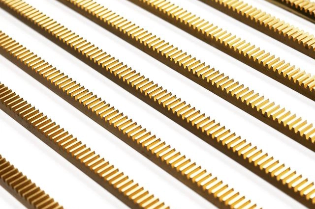 位置決め用途に用いられる歯研ラックの歯面